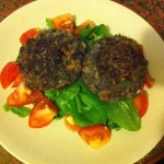 Dietitian UK: Homemade Bean Burgers and Salad