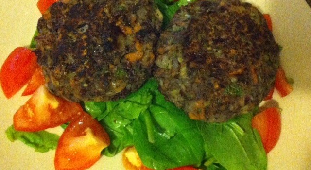 Dietitian UK: Homemade Bean Burgers and Salad