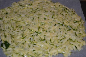 Dietitian UK: Courgette Pizza base before cooking
