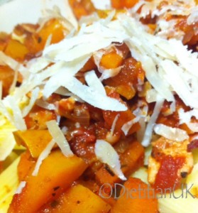 Dietitian UK: Butternut squash, Bacon and Carrot Pasta 1