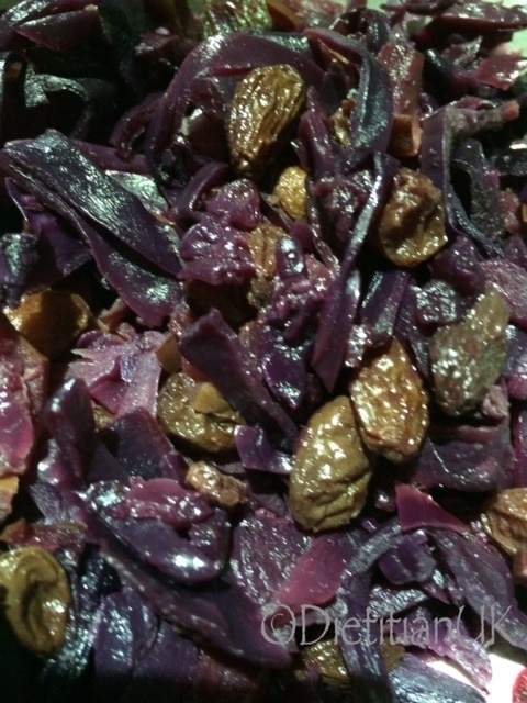 Red Cabbage with Apple and Sultanas