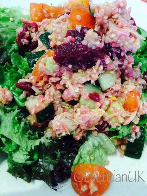 Dietitian UK: Tuna and Avocado Quinoa Salad