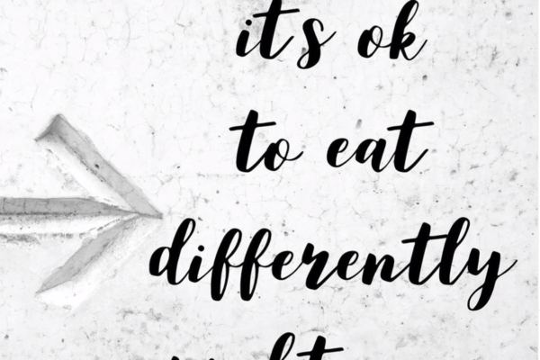 It’s ok to eat differently right now. A Covid-19 post.