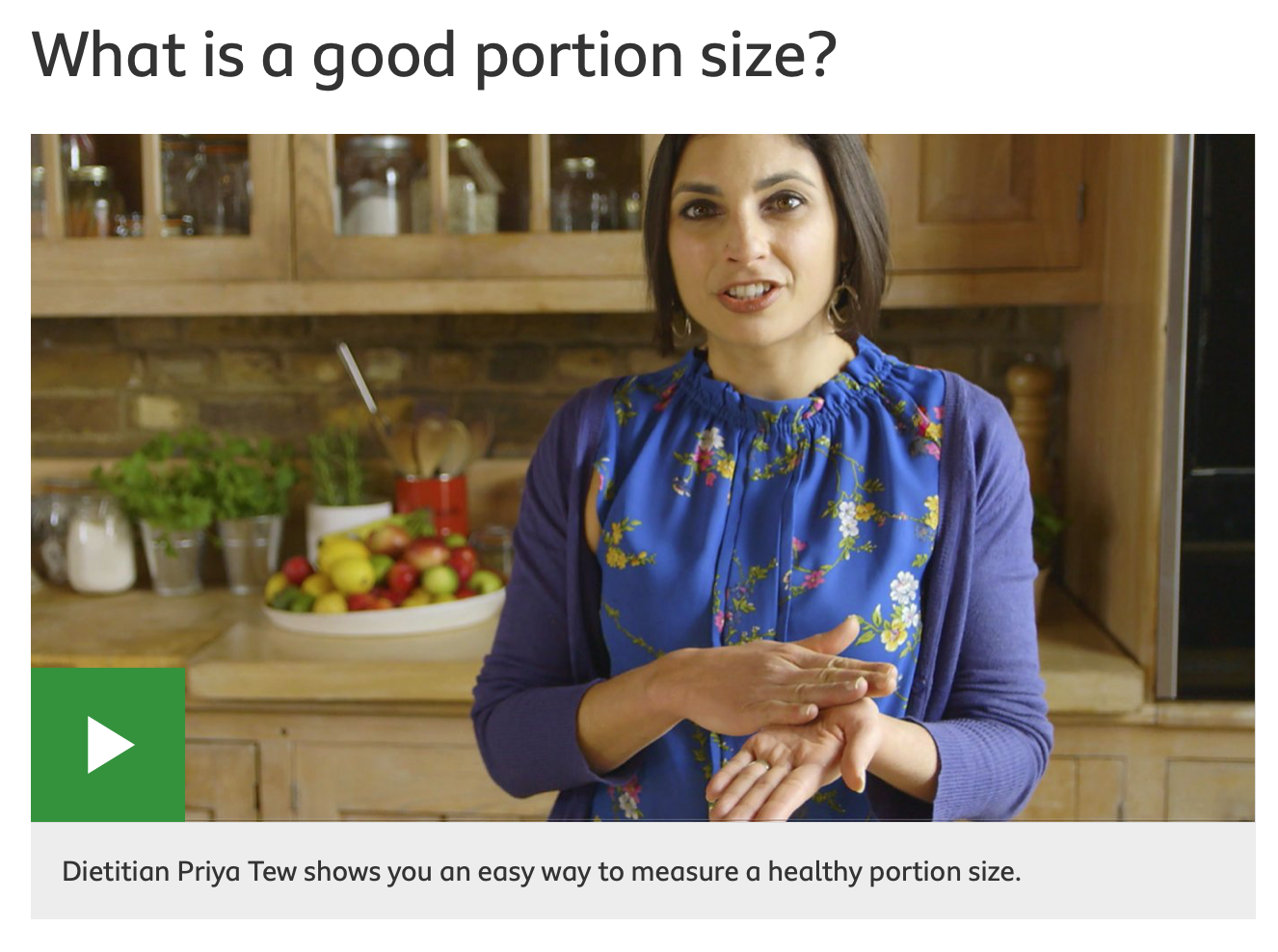 What is a perfect portion?