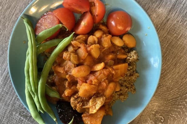 Slow Cooker Lamb Tagine with Butter Beans.