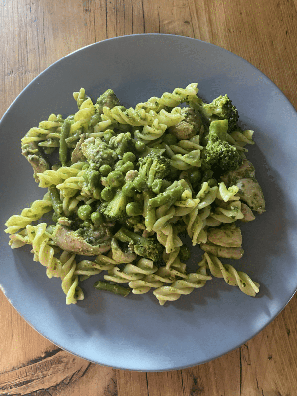 Green Veg and Garden Pesto Pasta