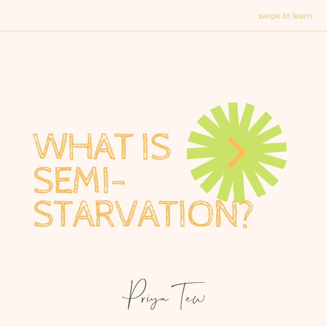What is semi starvation on an light background with green star