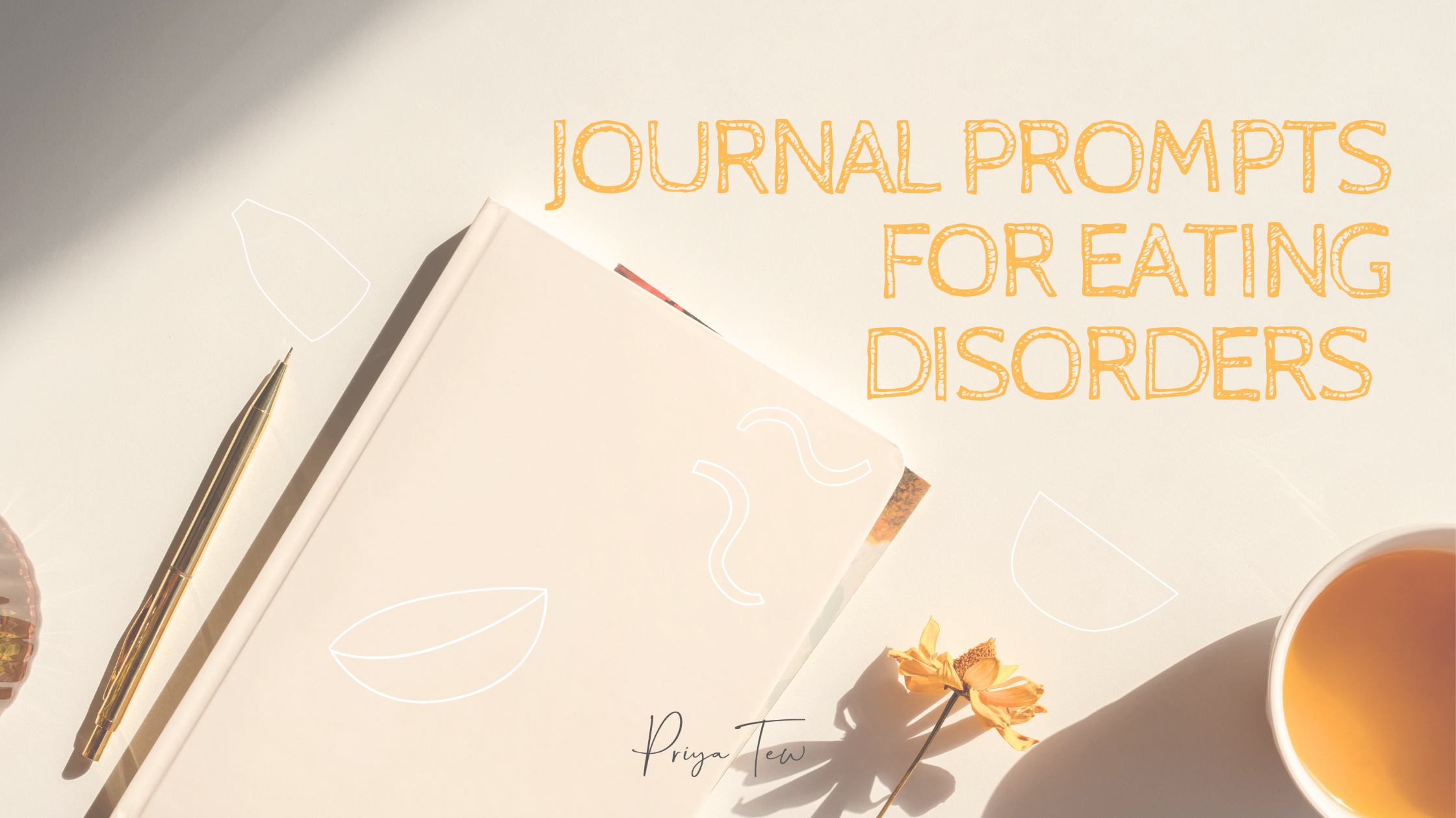 Daily journal prompts image with notebook