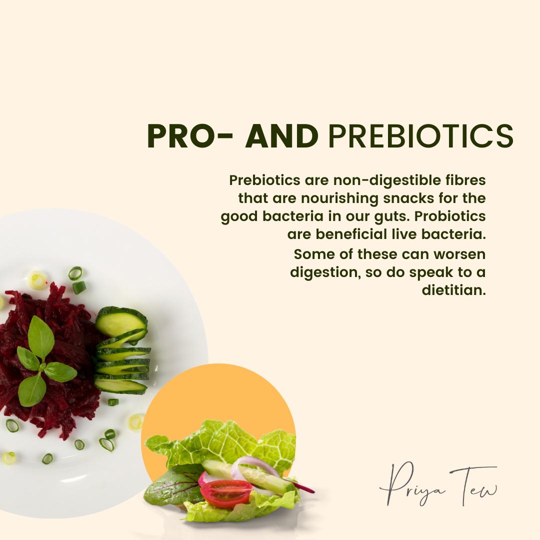Probiotics and prebiotics, an explanation of what these are,