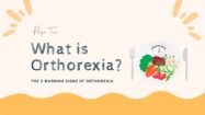 What is Orthorexia image on a peach background