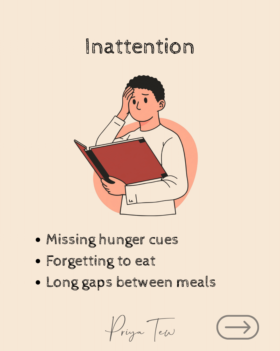 ADHD and eating disorders: missing hunger cues, forgetting to eat, long gaps between meals