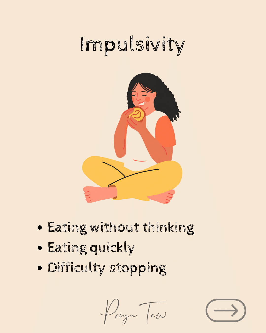 ADHD and eating disorders: impulsivity - eating without think, eating quickly, difficulty stopping