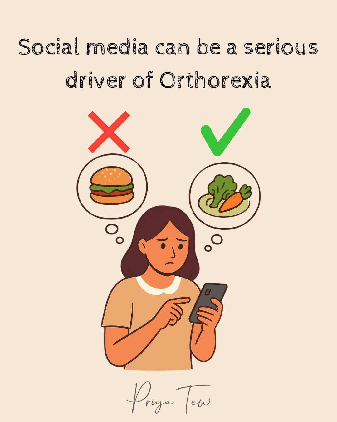 The influence social media can have in orthorexia symptoms
